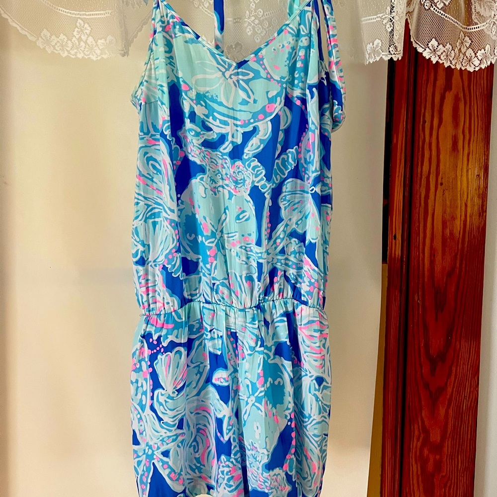 Lilly Pulitzer silk Deanne Tank Top Romper size XS.
